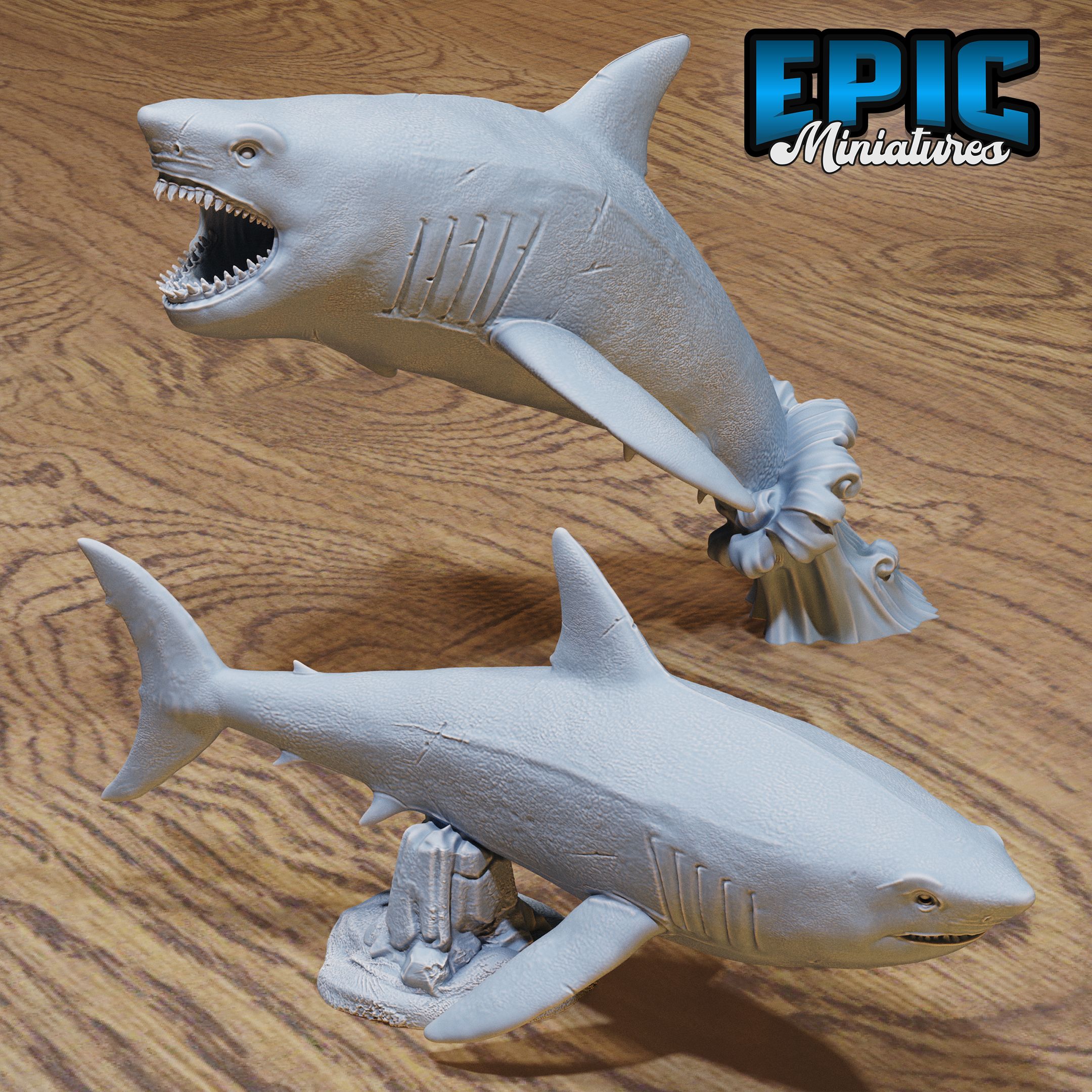 Great White Shark Set / Water Predator / Evil Swimmer / Ancient Beast / Sea Monster / Underwater Creature / Wild Animal / Ocean Encounter